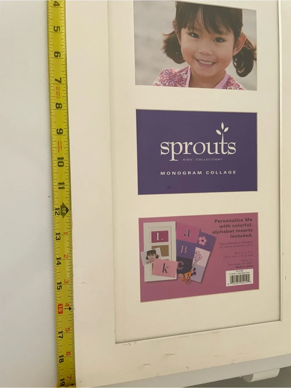 New Sprouts kids collection monogram collage photo frame